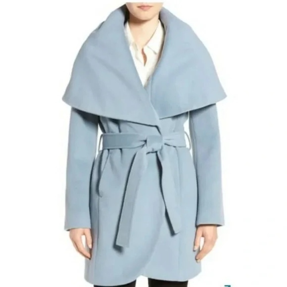 Tahari Wool Blend Belted Coat